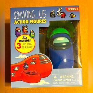 Blue Action Figure with Green Hat